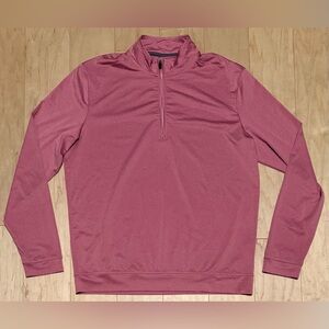 Johnnie-O Performance Quarter 1/4 Zip Pullover Flex Stretch Pink Men’s Medium